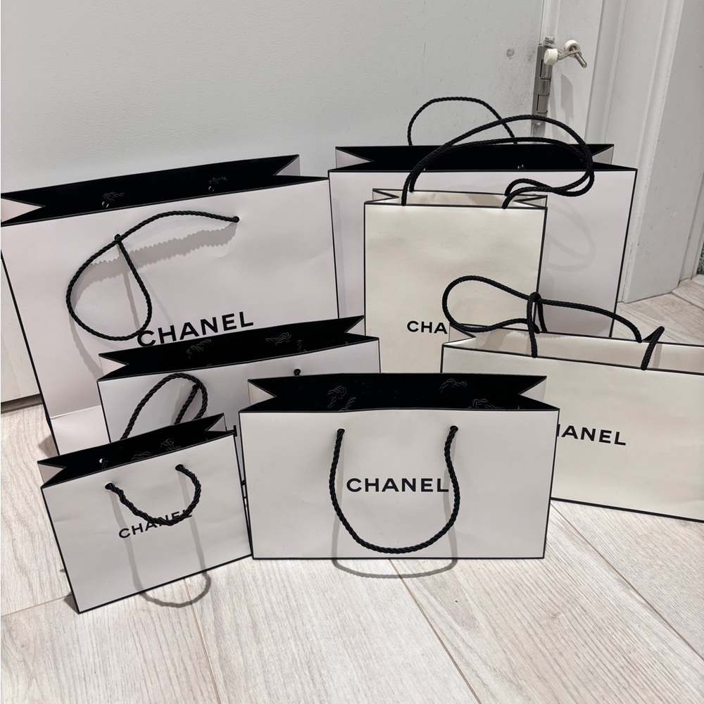 Chanel Classic Black and White paper bag